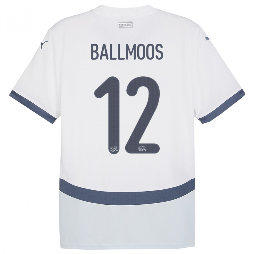 Criança Camisola Suiça David Von Ballmoos #12 Branco Alternativa 24-26 Camisa Brasil