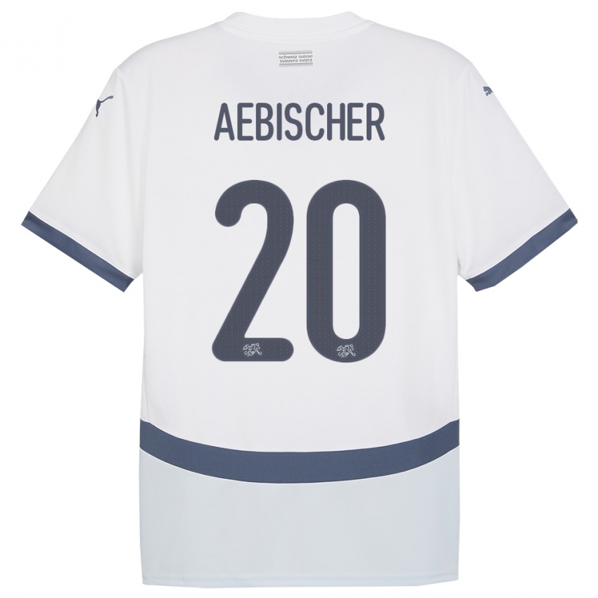 Criança Camisola Suiça Michel Aebischer #20 Branco Alternativa 24-26 Camisa Brasil