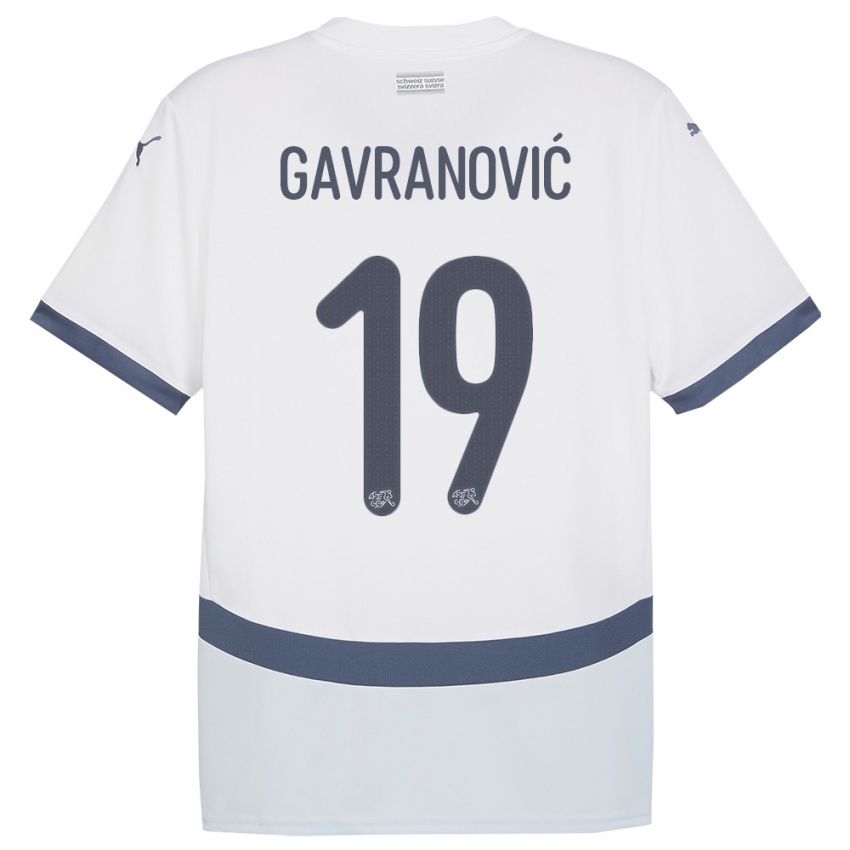 Criança Camisola Suiça Mario Gavranovic #19 Branco Alternativa 24-26 Camisa Brasil