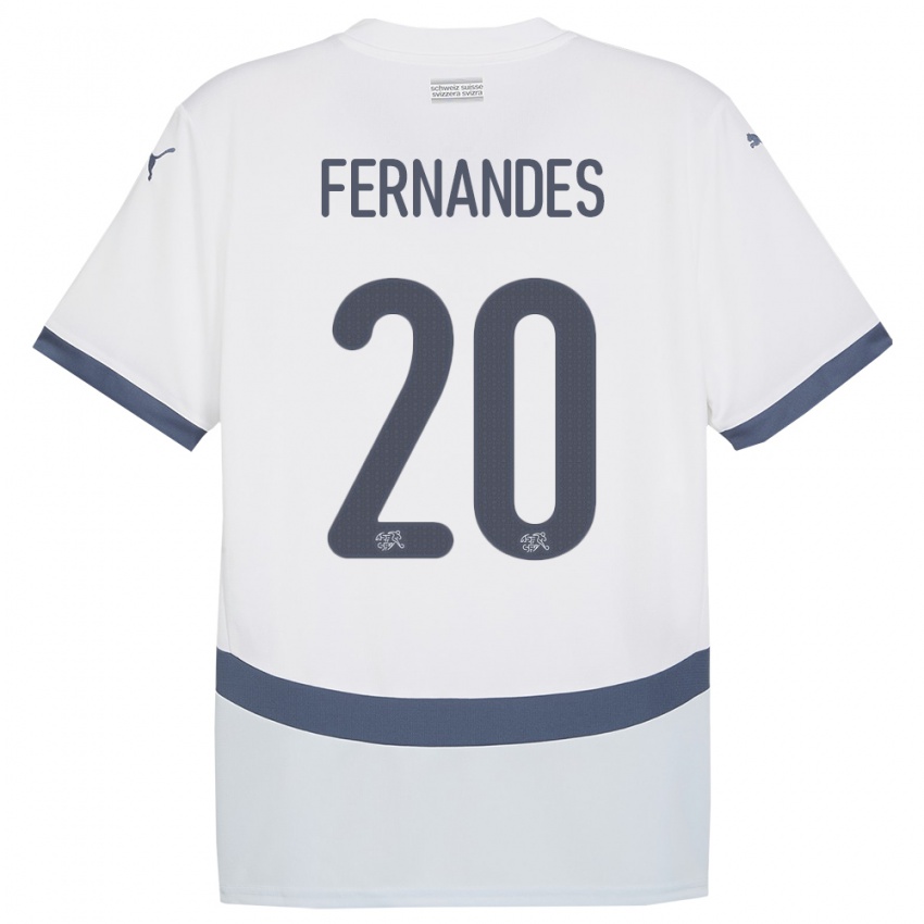 Criança Camisola Suiça Edimilson Fernandes #20 Branco Alternativa 24-26 Camisa Brasil