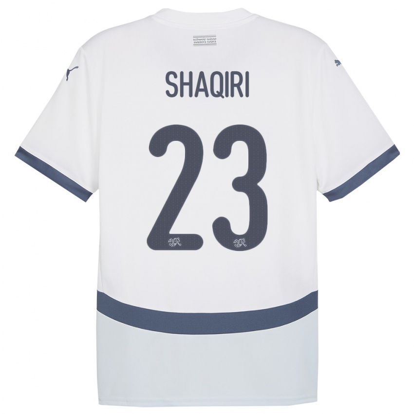 Criança Camisola Suiça Xherdan Shaqiri #23 Branco Alternativa 24-26 Camisa Brasil