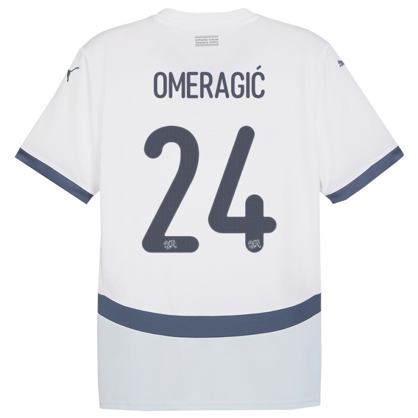 Criança Camisola Suiça Becir Omeragic #24 Branco Alternativa 24-26 Camisa Brasil