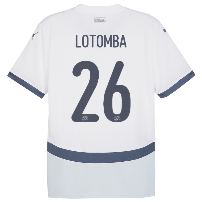 Criança Camisola Suiça Jordan Lotomba #26 Branco Alternativa 24-26 Camisa Brasil