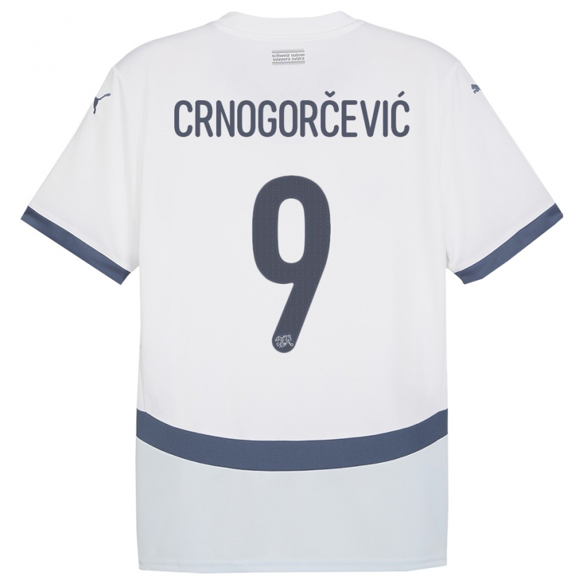 Criança Camisola Suiça Ana Maria Crnogorcevic #9 Branco Alternativa 24-26 Camisa Brasil