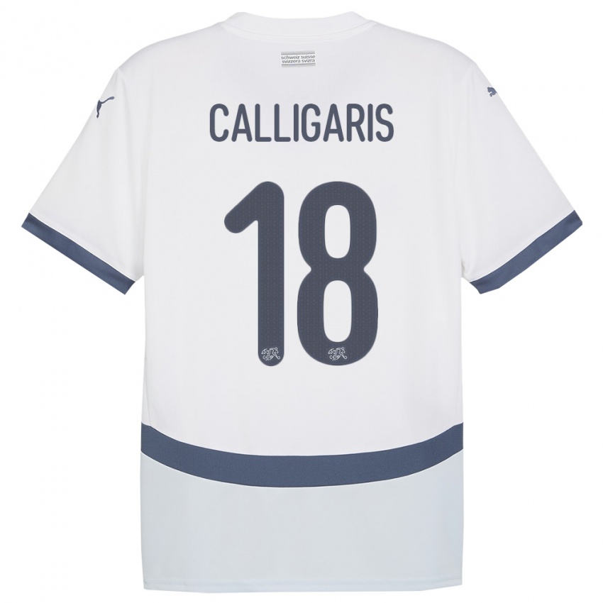 Criança Camisola Suiça Viola Calligaris #18 Branco Alternativa 24-26 Camisa Brasil