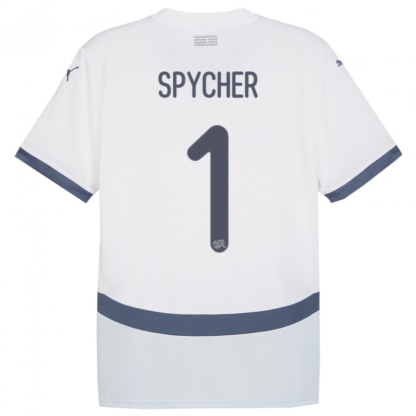 Criança Camisola Suiça Tim Spycher #1 Branco Alternativa 24-26 Camisa Brasil