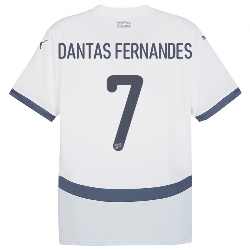 Criança Camisola Suiça Ronaldo Dantas Fernandes #7 Branco Alternativa 24-26 Camisa Brasil