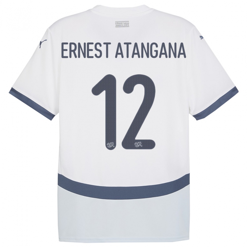 Criança Camisola Suiça Brian Ernest Atangana #12 Branco Alternativa 24-26 Camisa Brasil