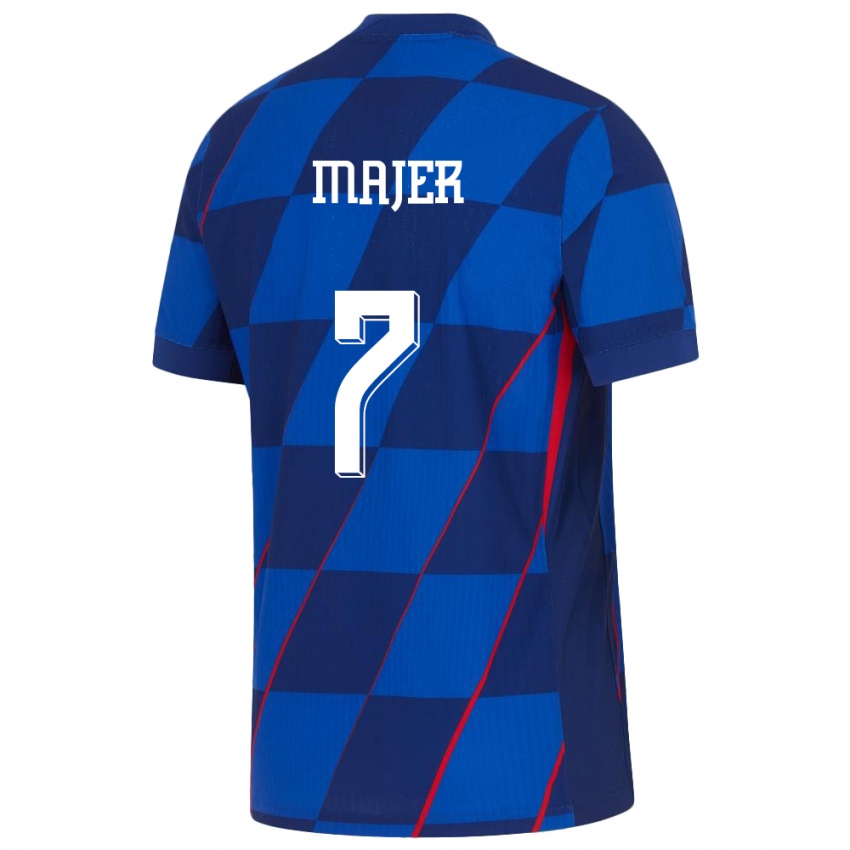 Criança Camisola Croácia Lovro Majer #7 Azul Alternativa 24-26 Camisa Brasil