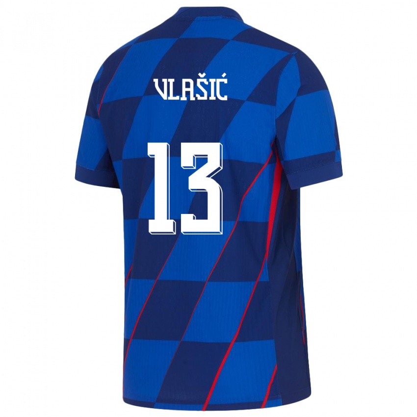 Criança Camisola Croácia Nikola Vlasic #13 Azul Alternativa 24-26 Camisa Brasil