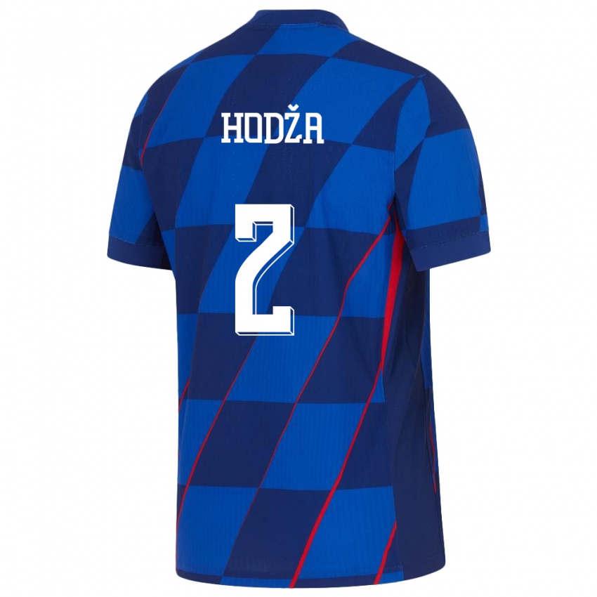 Criança Camisola Croácia Veldin Hodza #2 Azul Alternativa 24-26 Camisa Brasil