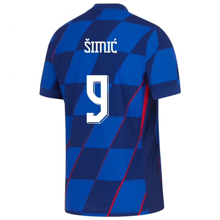 Criança Camisola Croácia Roko Simic #9 Azul Alternativa 24-26 Camisa Brasil