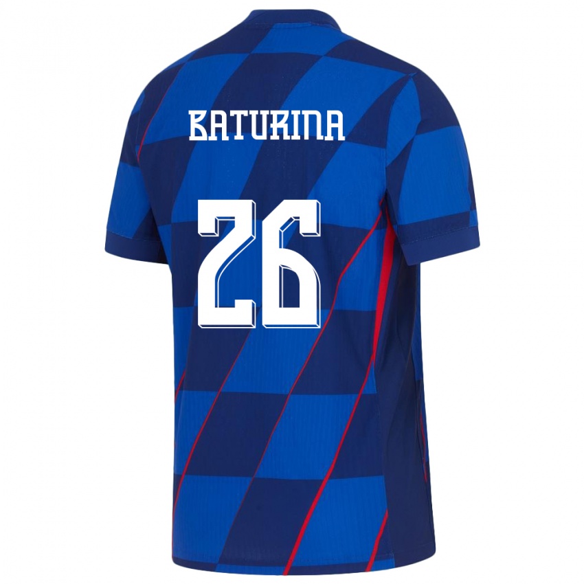 Criança Camisola Croácia Martin Baturina #26 Azul Alternativa 24-26 Camisa Brasil