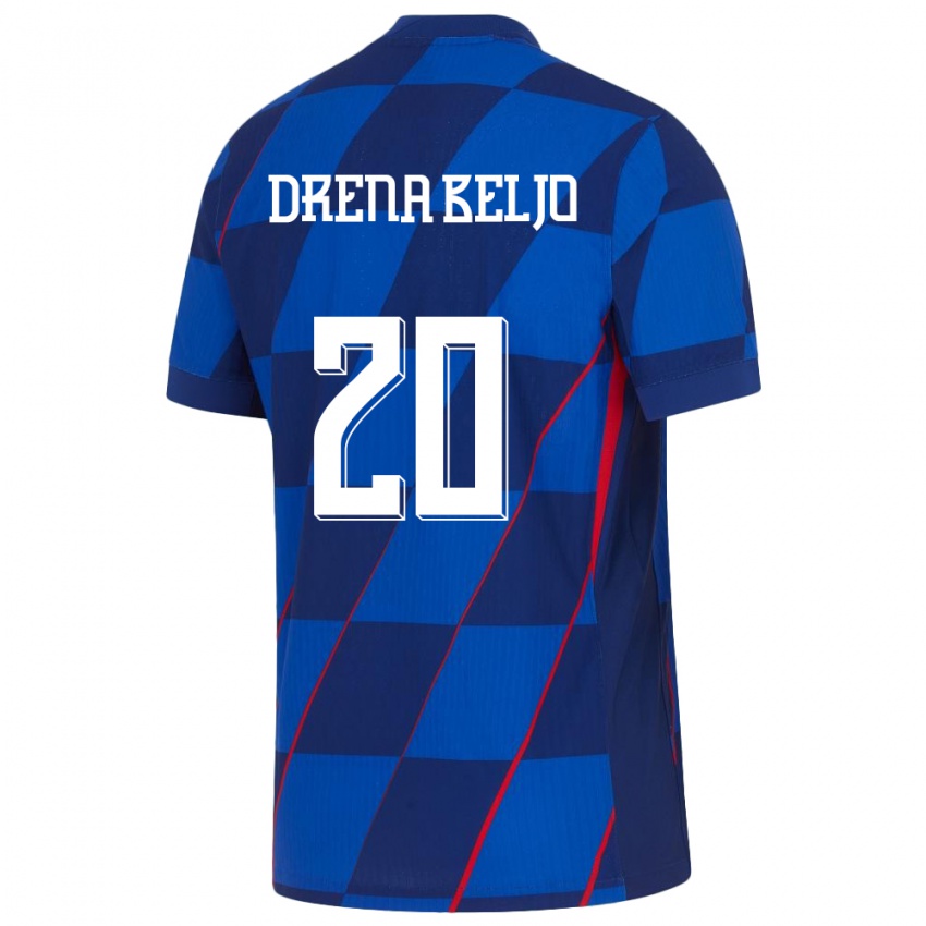 Criança Camisola Croácia Dion Drena Beljo #20 Azul Alternativa 24-26 Camisa Brasil