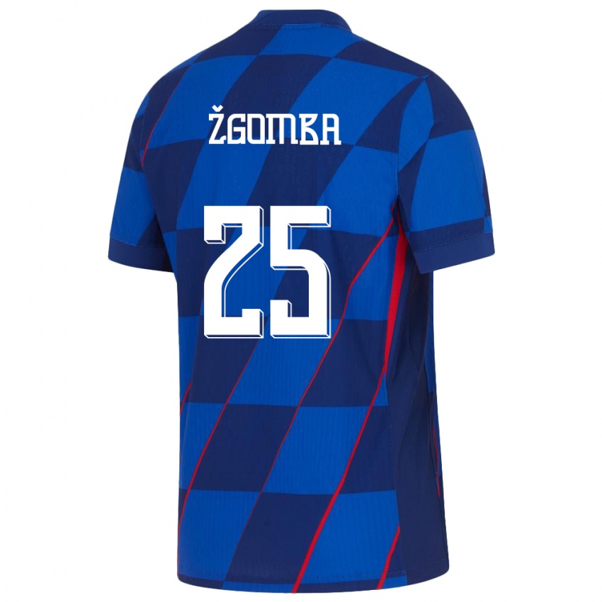 Criança Camisola Croácia Marin Zgomba #25 Azul Alternativa 24-26 Camisa Brasil