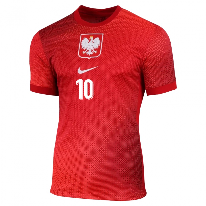 Criança Camisola Polónia Mateusz Skoczylas #10 Vermelho Alternativa 24-26 Camisa Brasil