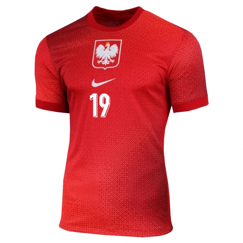 Criança Camisola Polónia Przemyslaw Frankowski #19 Vermelho Alternativa 24-26 Camisa Brasil