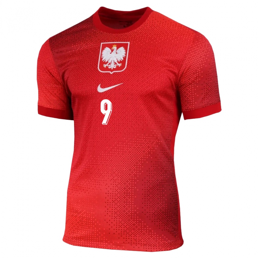 Criança Camisola Polónia Robert Lewandowski #9 Vermelho Alternativa 24-26 Camisa Brasil