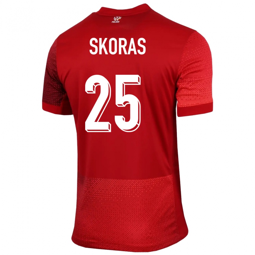 Criança Camisola Polónia Michal Skoras #25 Vermelho Alternativa 24-26 Camisa Brasil