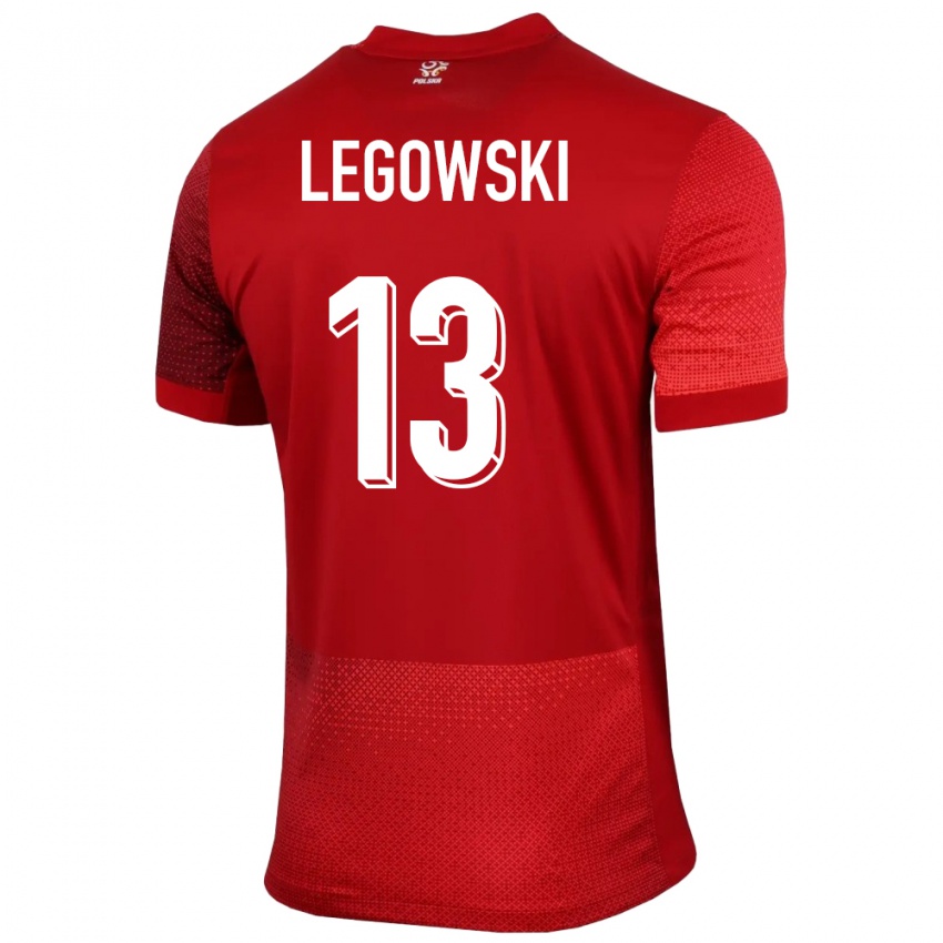 Criança Camisola Polónia Mateusz Legowski #13 Vermelho Alternativa 24-26 Camisa Brasil