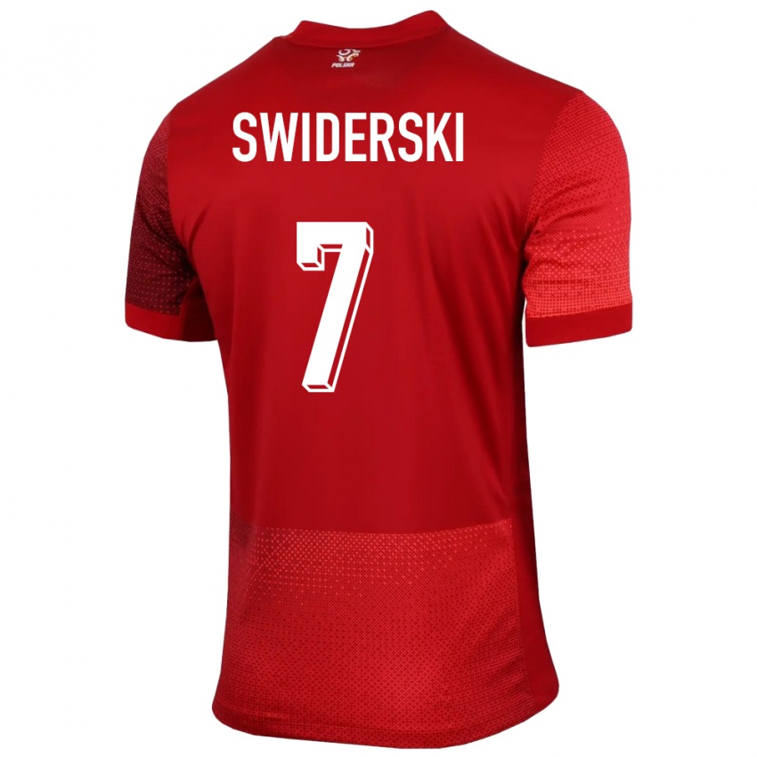 Criança Camisola Polónia Karol Swiderski #7 Vermelho Alternativa 24-26 Camisa Brasil