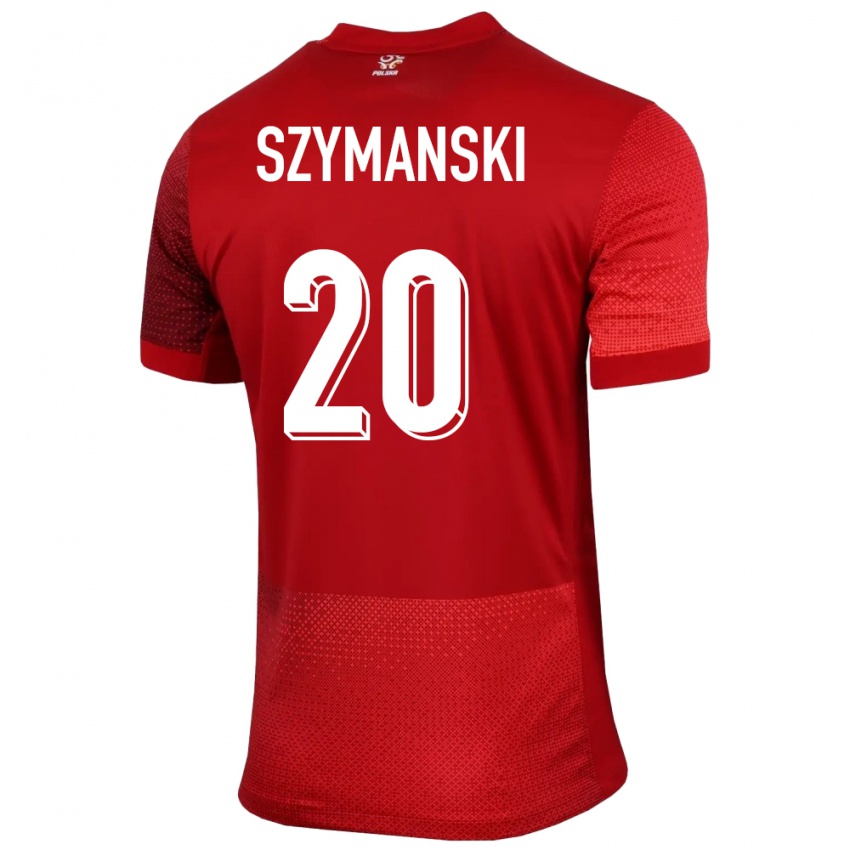 Criança Camisola Polónia Sebastian Szymanski #20 Vermelho Alternativa 24-26 Camisa Brasil