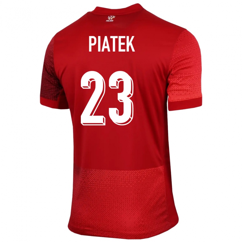 Criança Camisola Polónia Krzysztof Piatek #23 Vermelho Alternativa 24-26 Camisa Brasil