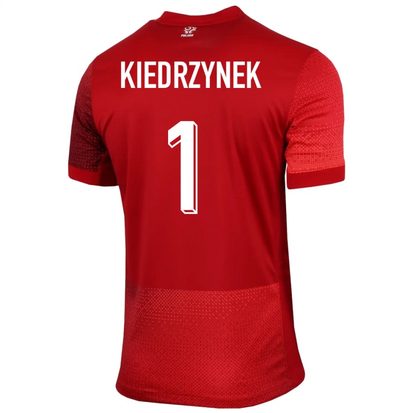 Criança Camisola Polónia Katarzyna Kiedrzynek #1 Vermelho Alternativa 24-26 Camisa Brasil