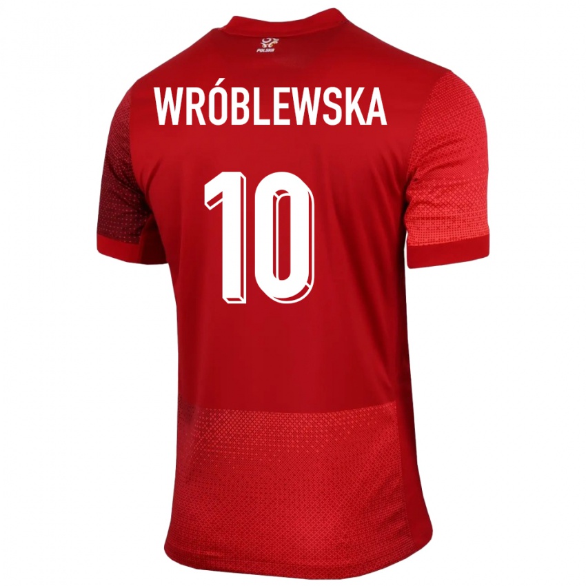 Criança Camisola Polónia Joanna Wroblewska #10 Vermelho Alternativa 24-26 Camisa Brasil