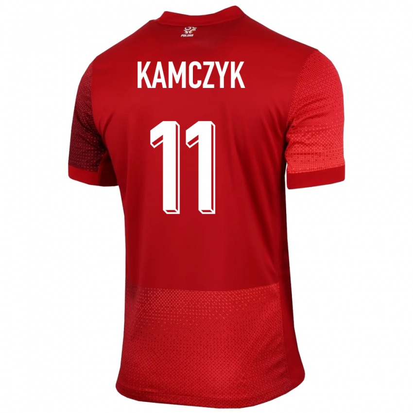 Criança Camisola Polónia Ewelina Kamczyk #11 Vermelho Alternativa 24-26 Camisa Brasil