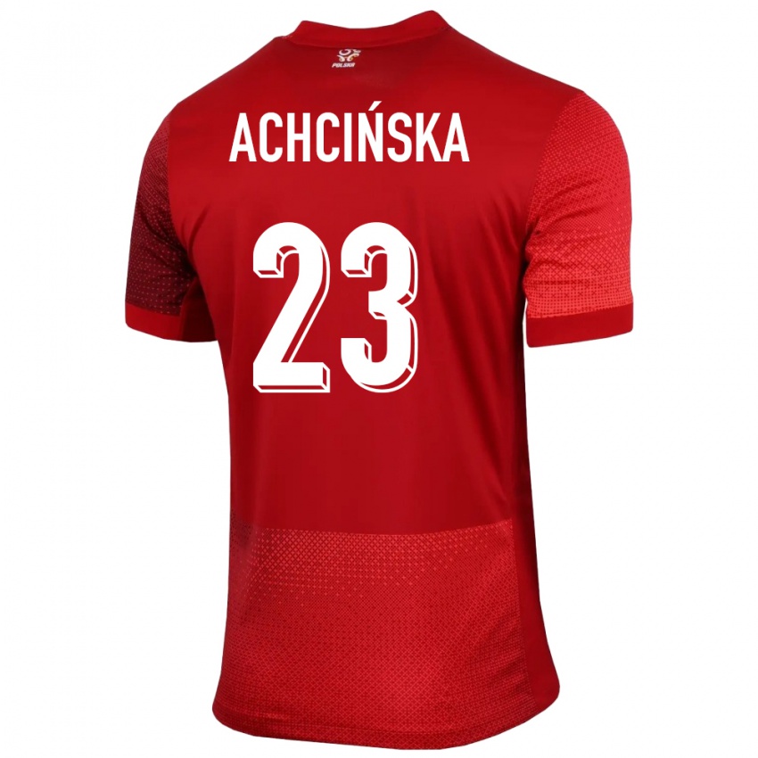 Criança Camisola Polónia Adriana Achcinska #23 Vermelho Alternativa 24-26 Camisa Brasil