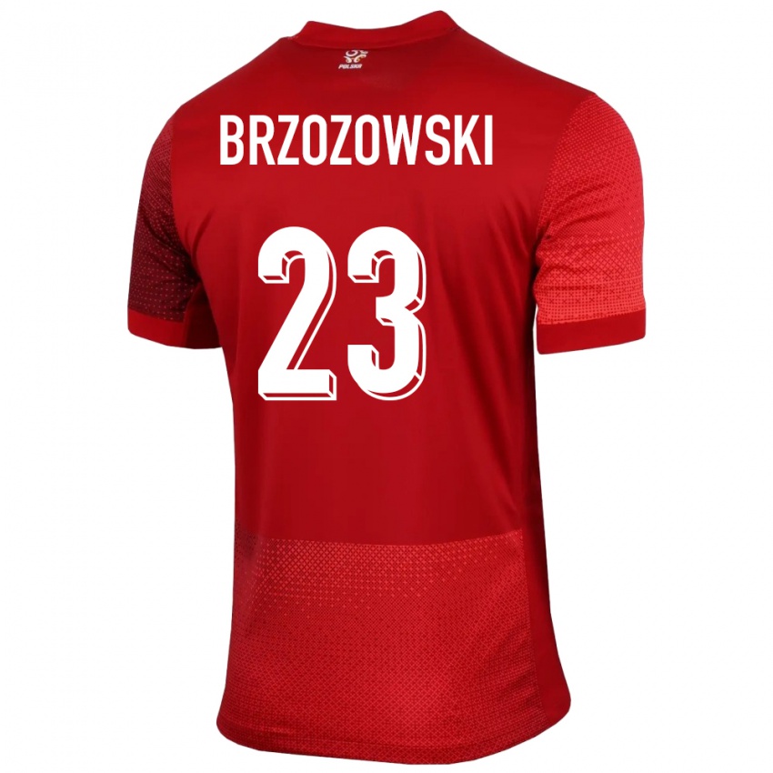 Criança Camisola Polónia Milosz Brzozowski #23 Vermelho Alternativa 24-26 Camisa Brasil