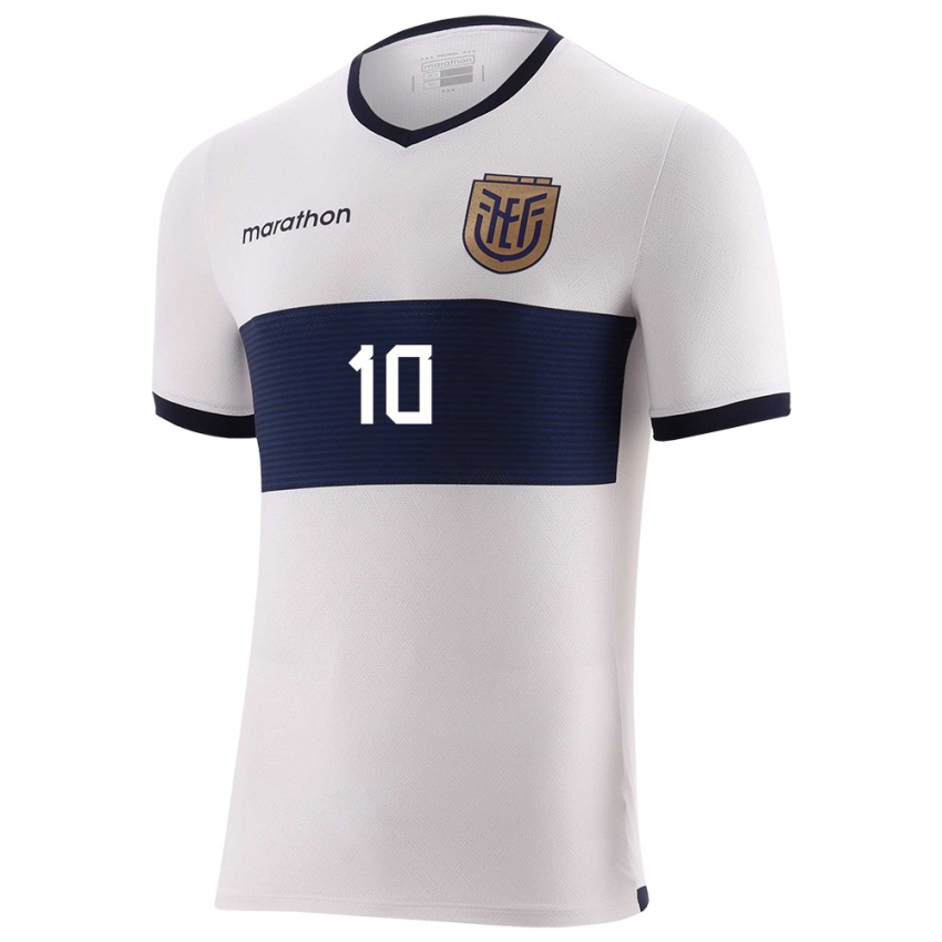 Criança Camisola Equador Romario Ibarra #10 Branco Alternativa 24-26 Camisa Brasil