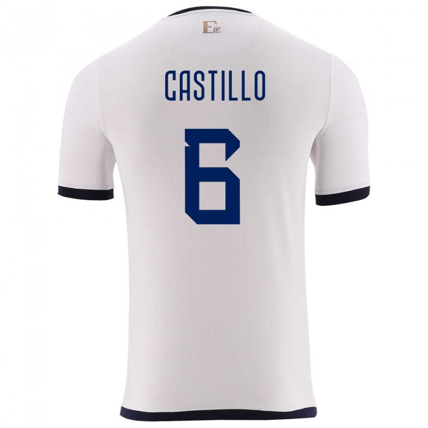 Criança Camisola Equador Byron Castillo #6 Branco Alternativa 24-26 Camisa Brasil