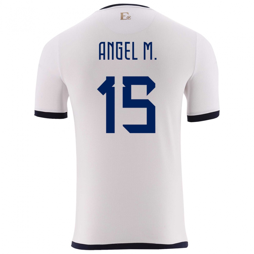 Criança Camisola Equador Angel Mena #15 Branco Alternativa 24-26 Camisa Brasil