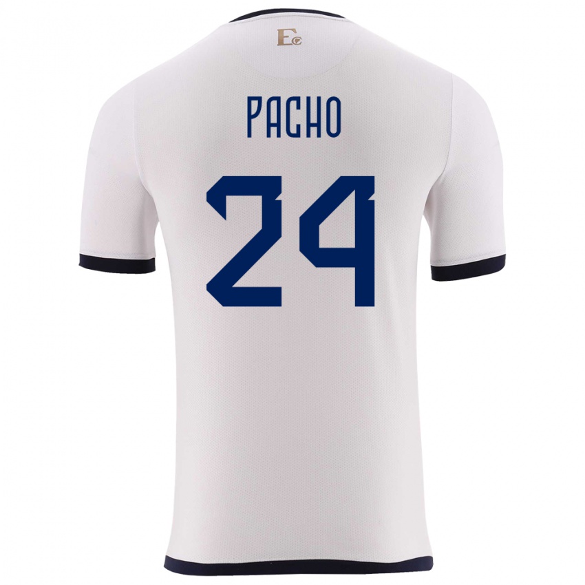 Criança Camisola Equador William Pacho #24 Branco Alternativa 24-26 Camisa Brasil