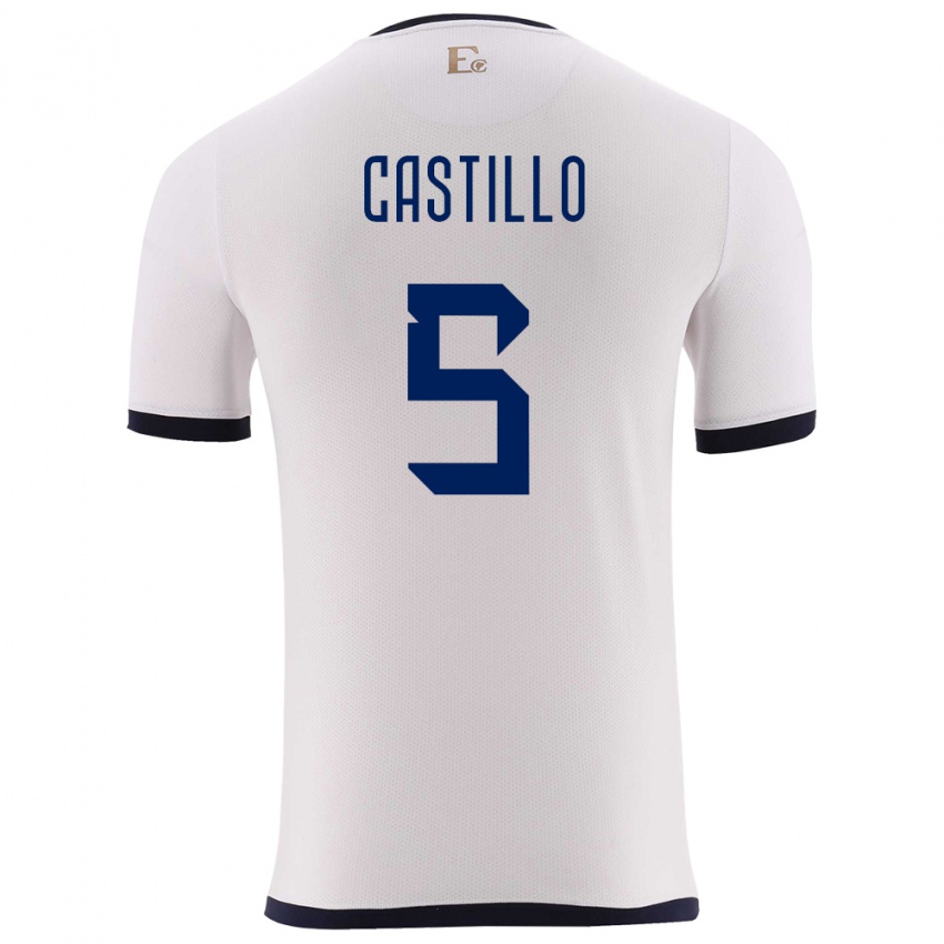 Criança Camisola Equador Denil Castillo #5 Branco Alternativa 24-26 Camisa Brasil