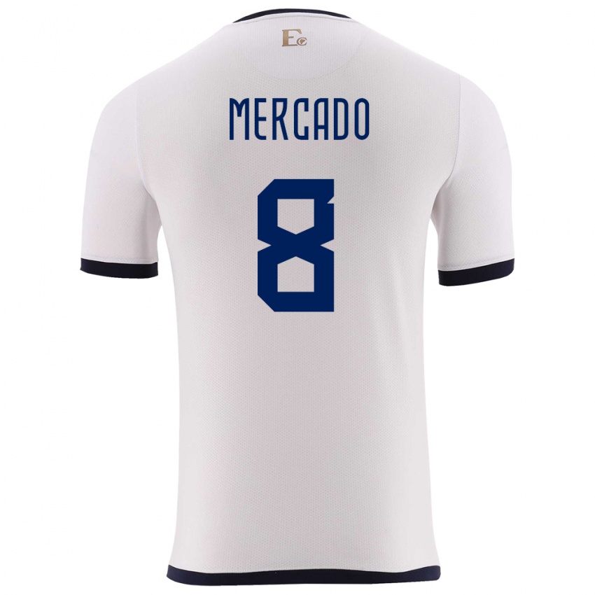 Criança Camisola Equador Patrik Mercado #8 Branco Alternativa 24-26 Camisa Brasil