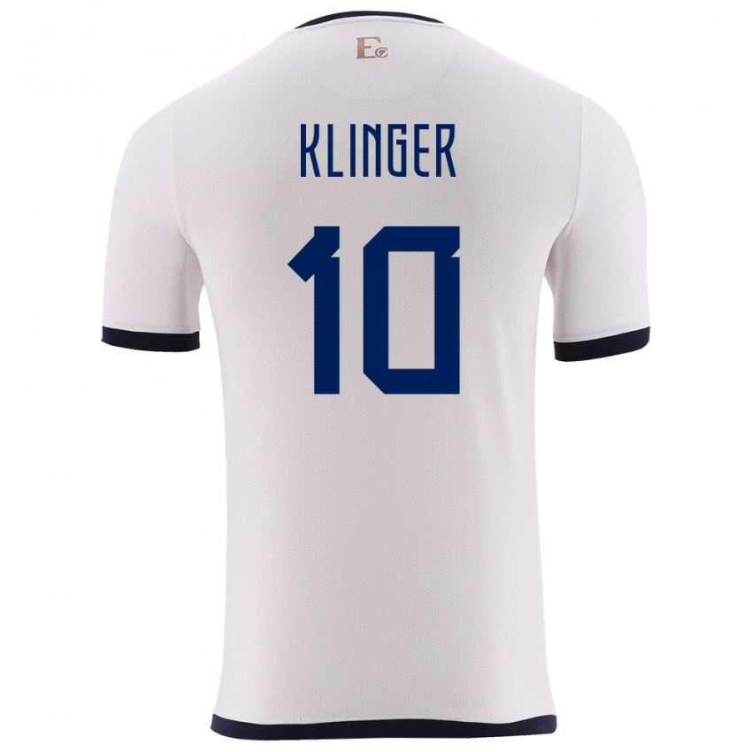 Criança Camisola Equador Jose Klinger #10 Branco Alternativa 24-26 Camisa Brasil