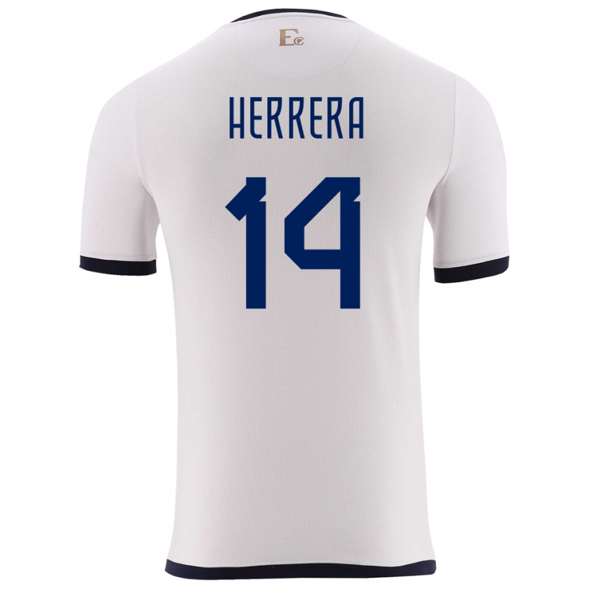 Criança Camisola Equador Orlando Herrera #14 Branco Alternativa 24-26 Camisa Brasil