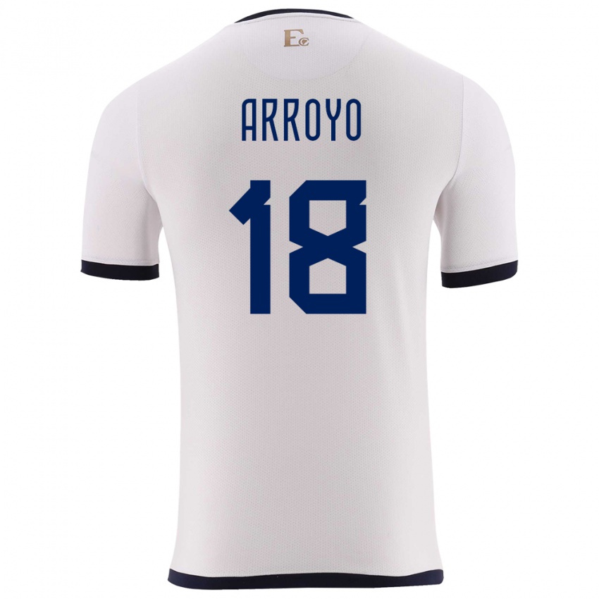 Criança Camisola Equador Jean Arroyo #18 Branco Alternativa 24-26 Camisa Brasil