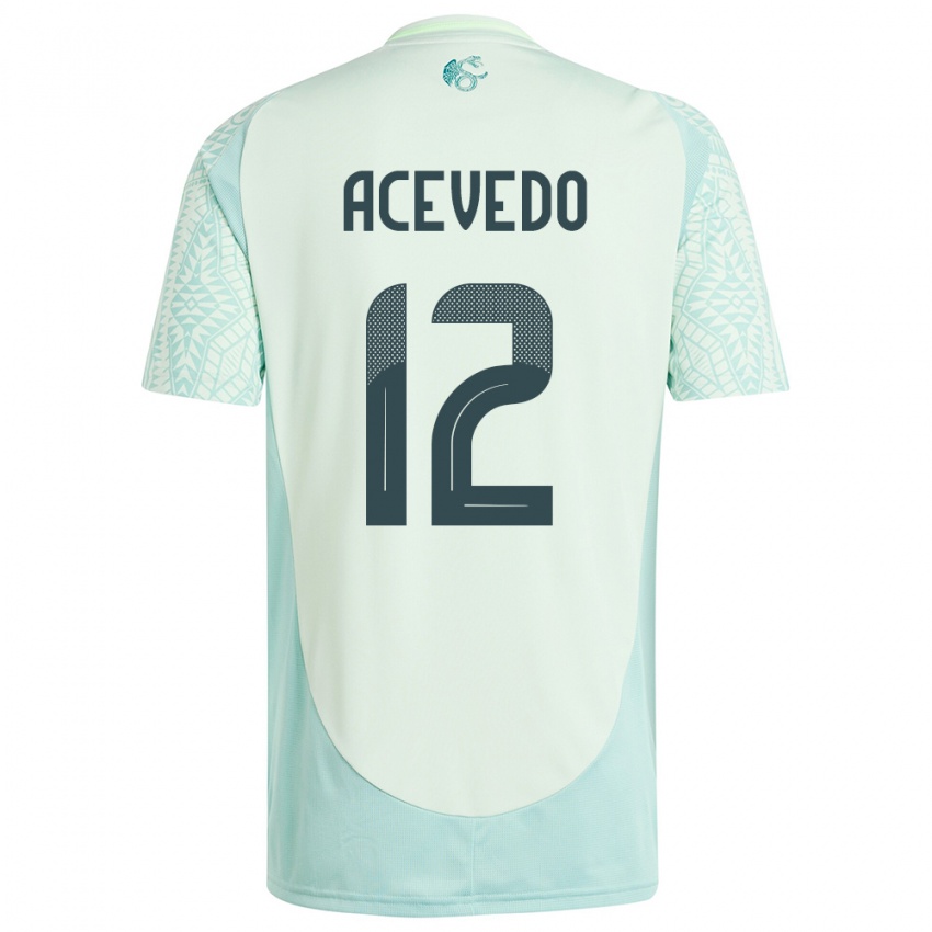 Criança Camisola México Carlos Acevedo #12 Linho Verde Alternativa 24-26 Camisa Brasil