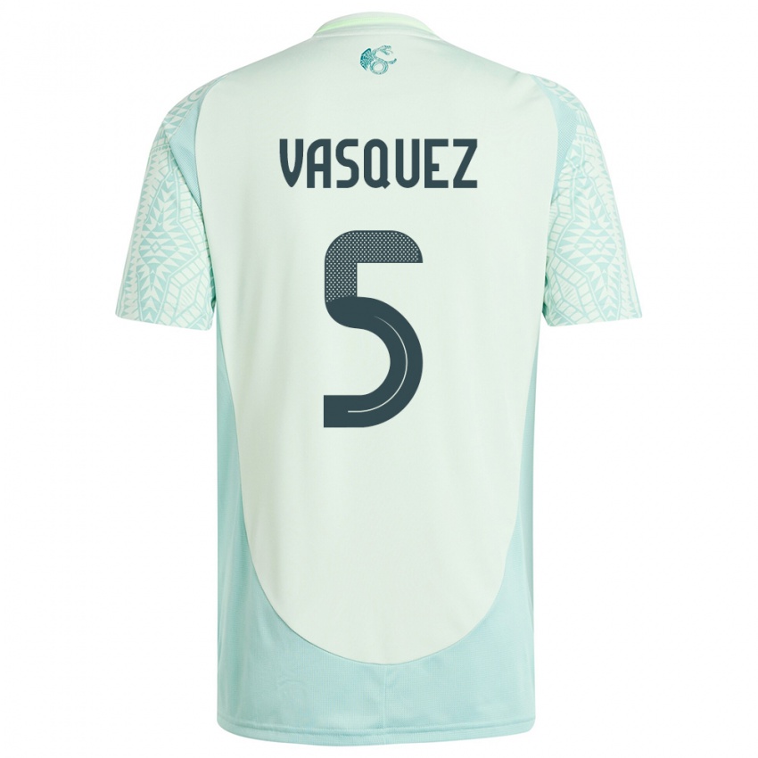 Criança Camisola México Johan Vasquez #5 Linho Verde Alternativa 24-26 Camisa Brasil