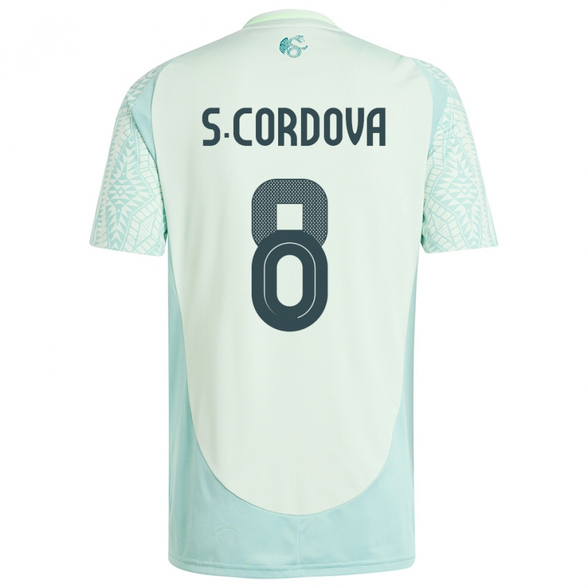 Criança Camisola México Sebastian Cordova #8 Linho Verde Alternativa 24-26 Camisa Brasil