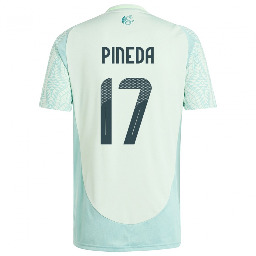 Criança Camisola México Orbelin Pineda #17 Linho Verde Alternativa 24-26 Camisa Brasil