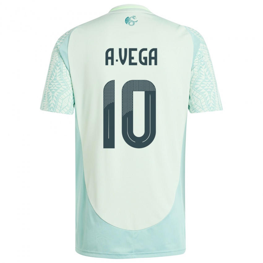 Criança Camisola México Alexis Vega #10 Linho Verde Alternativa 24-26 Camisa Brasil