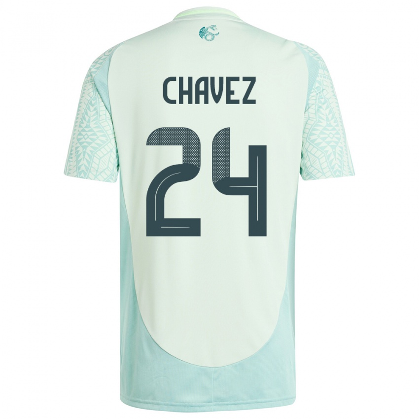 Criança Camisola México Luis Chavez #24 Linho Verde Alternativa 24-26 Camisa Brasil
