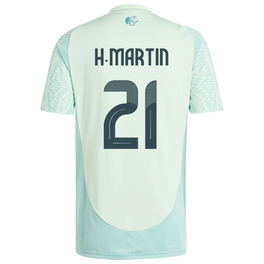 Criança Camisola México Henry Martin #21 Linho Verde Alternativa 24-26 Camisa Brasil