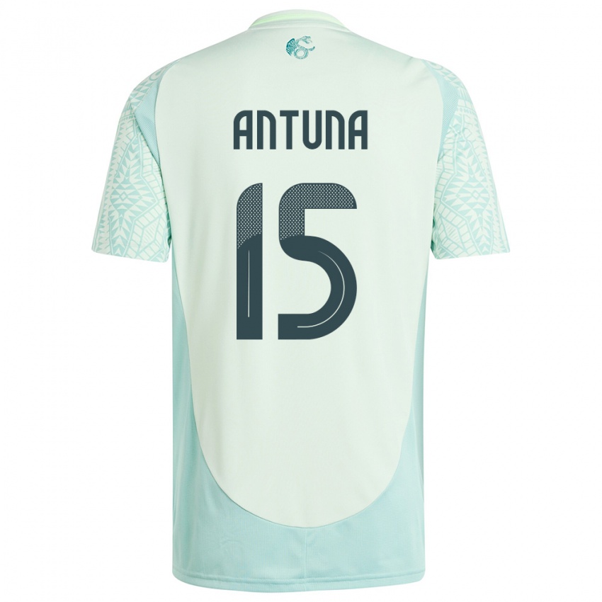 Criança Camisola México Uriel Antuna #15 Linho Verde Alternativa 24-26 Camisa Brasil