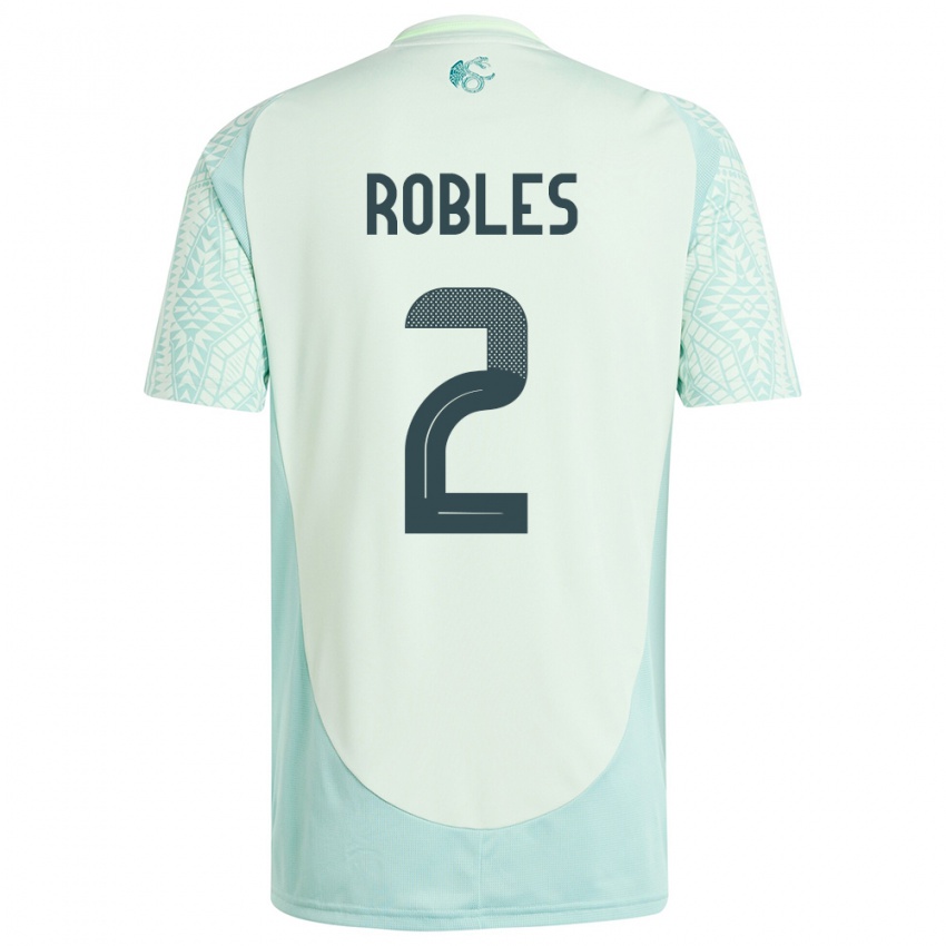 Criança Camisola México Kenti Robles #2 Linho Verde Alternativa 24-26 Camisa Brasil